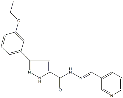 3-(3-ethoxyphenyl)-N'-(3-pyridinylmethylene)-1H-pyrazole-5-carbohydrazide 구조식 이미지