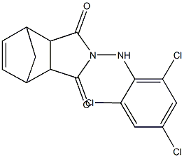 4-(2,4,6-trichloroanilino)-4-azatricyclo[5.2.1.0~2,6~]dec-8-ene-3,5-dione Structure