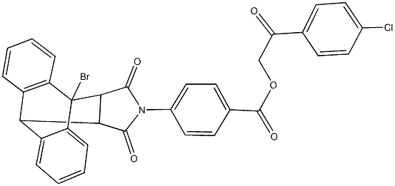 2-(4-chlorophenyl)-2-oxoethyl 4-(1-bromo-16,18-dioxo-17-azapentacyclo[6.6.5.0~2,7~.0~9,14~.0~15,19~]nonadeca-2,4,6,9,11,13-hexaen-17-yl)benzoate Structure