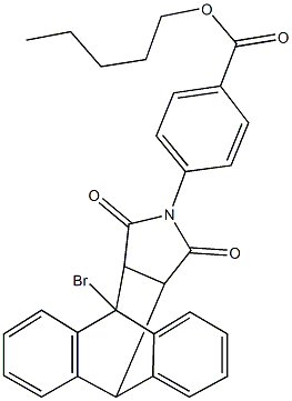 pentyl 4-(1-bromo-16,18-dioxo-17-azapentacyclo[6.6.5.0~2,7~.0~9,14~.0~15,19~]nonadeca-2,4,6,9,11,13-hexaen-17-yl)benzoate 구조식 이미지