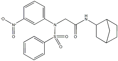 N-bicyclo[2.2.1]hept-2-yl-2-[{3-nitrophenyl}(phenylsulfonyl)amino]acetamide 구조식 이미지