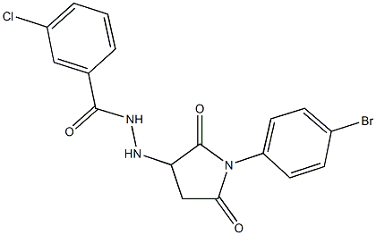 N'-[1-(4-bromophenyl)-2,5-dioxopyrrolidin-3-yl]-3-chlorobenzohydrazide Structure