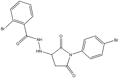 2-bromo-N'-[1-(4-bromophenyl)-2,5-dioxo-3-pyrrolidinyl]benzohydrazide Structure