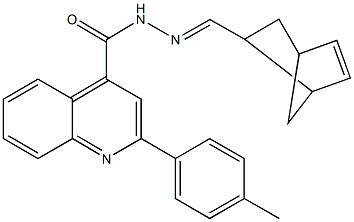 N'-(bicyclo[2.2.1]hept-5-en-2-ylmethylene)-2-(4-methylphenyl)-4-quinolinecarbohydrazide 구조식 이미지