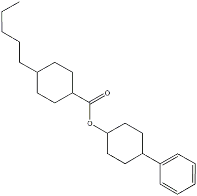 4-phenylcyclohexyl 4-pentylcyclohexanecarboxylate 구조식 이미지