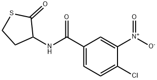 4-chloro-3-nitro-N-(2-oxotetrahydro-3-thienyl)benzamide Structure