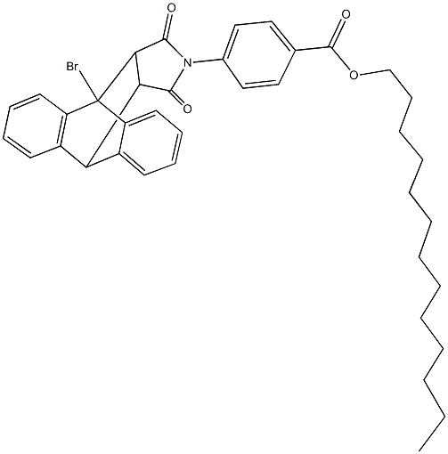 tridecyl 4-(1-bromo-16,18-dioxo-17-azapentacyclo[6.6.5.0~2,7~.0~9,14~.0~15,19~]nonadeca-2,4,6,9,11,13-hexaen-17-yl)benzoate 구조식 이미지