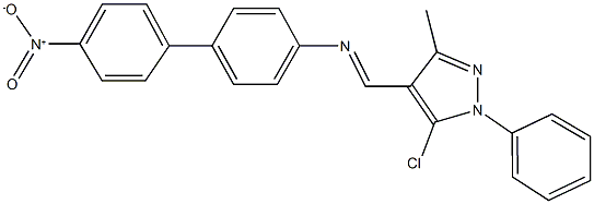 5-chloro-4-[({4'-nitro[1,1'-biphenyl]-4-yl}imino)methyl]-3-methyl-1-phenyl-1H-pyrazole Structure