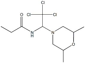 N-[2,2,2-trichloro-1-(2,6-dimethyl-4-morpholinyl)ethyl]propanamide Structure