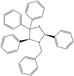 3-benzyl-2,4,5,5-tetraphenyl-1,3-thiazolidine Structure