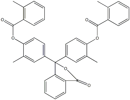 2-methyl-4-(1-{3-methyl-4-[(2-methylbenzoyl)oxy]phenyl}-3-oxo-1,3-dihydro-2-benzofuran-1-yl)phenyl 2-methylbenzoate 구조식 이미지