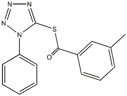 S-(1-phenyl-1H-tetraazol-5-yl) 3-methylbenzenecarbothioate 구조식 이미지