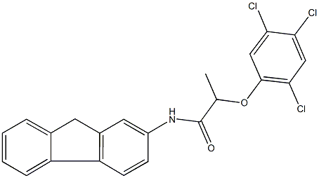 N-(9H-fluoren-2-yl)-2-(2,4,5-trichlorophenoxy)propanamide 구조식 이미지