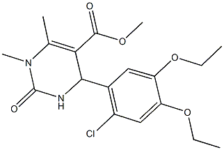 methyl 4-(2-chloro-4,5-diethoxyphenyl)-1,6-dimethyl-2-oxo-1,2,3,4-tetrahydro-5-pyrimidinecarboxylate 구조식 이미지