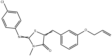 5-[3-(allyloxy)benzylidene]-2-[(4-chlorophenyl)imino]-3-methyl-1,3-thiazolidin-4-one Structure