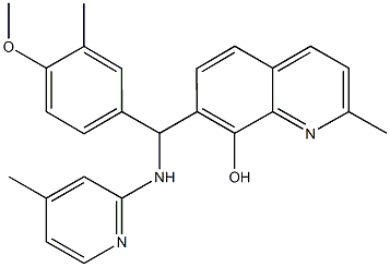 7-{(4-methoxy-3-methylphenyl)[(4-methylpyridin-2-yl)amino]methyl}-2-methylquinolin-8-ol 구조식 이미지