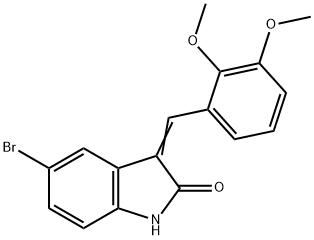5-bromo-3-(2,3-dimethoxybenzylidene)-1,3-dihydro-2H-indol-2-one Structure