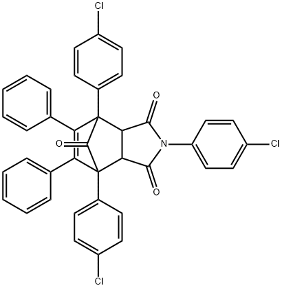 1,4,7-tris(4-chlorophenyl)-8,9-diphenyl-4-azatricyclo[5.2.1.0~2,6~]dec-8-ene-3,5,10-trione Structure