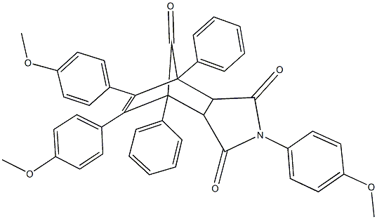 4,8,9-tris(4-methoxyphenyl)-1,7-diphenyl-4-azatricyclo[5.2.1.0~2,6~]dec-8-ene-3,5,10-trione 구조식 이미지