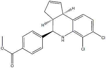 methyl 4-(6,7-dichloro-3a,4,5,9b-tetrahydro-3H-cyclopenta[c]quinolin-4-yl)benzoate Structure