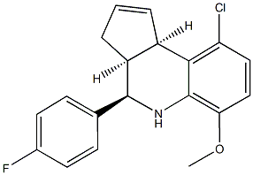 9-chloro-4-(4-fluorophenyl)-6-methoxy-3a,4,5,9b-tetrahydro-3H-cyclopenta[c]quinoline Structure