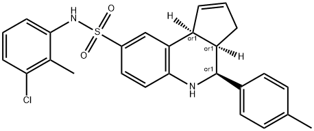 N-(3-chloro-2-methylphenyl)-4-(4-methylphenyl)-3a,4,5,9b-tetrahydro-3H-cyclopenta[c]quinoline-8-sulfonamide Structure