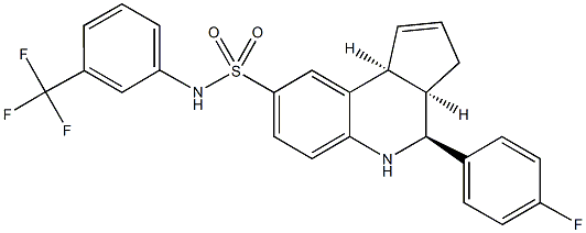 4-(4-fluorophenyl)-N-[3-(trifluoromethyl)phenyl]-3a,4,5,9b-tetrahydro-3H-cyclopenta[c]quinoline-8-sulfonamide 구조식 이미지