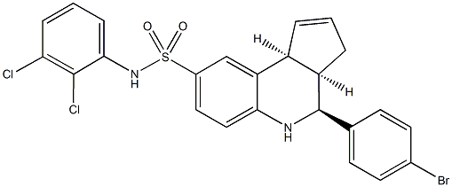 4-(4-bromophenyl)-N-(2,3-dichlorophenyl)-3a,4,5,9b-tetrahydro-3H-cyclopenta[c]quinoline-8-sulfonamide Structure