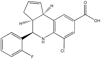 6-chloro-4-(2-fluorophenyl)-3a,4,5,9b-tetrahydro-3H-cyclopenta[c]quinoline-8-carboxylic acid 구조식 이미지
