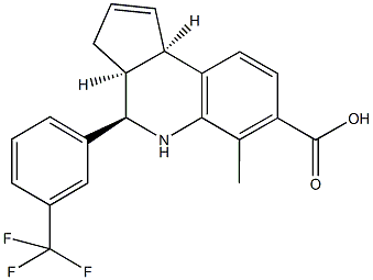 6-methyl-4-[3-(trifluoromethyl)phenyl]-3a,4,5,9b-tetrahydro-3H-cyclopenta[c]quinoline-7-carboxylic acid Structure