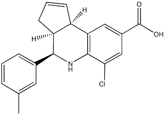 6-chloro-4-(3-methylphenyl)-3a,4,5,9b-tetrahydro-3H-cyclopenta[c]quinoline-8-carboxylic acid Structure