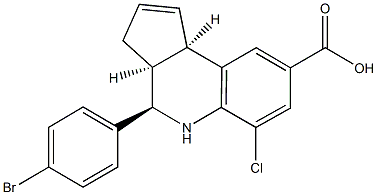 4-(4-bromophenyl)-6-chloro-3a,4,5,9b-tetrahydro-3H-cyclopenta[c]quinoline-8-carboxylic acid Structure