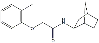 N-bicyclo[2.2.1]hept-2-yl-2-(2-methylphenoxy)acetamide 구조식 이미지