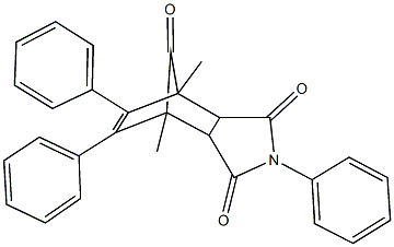 1,7-dimethyl-4,8,9-triphenyl-4-azatricyclo[5.2.1.0~2,6~]dec-8-ene-3,5,10-trione 구조식 이미지