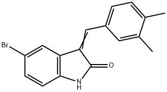 5-bromo-3-(3,4-dimethylbenzylidene)-1,3-dihydro-2H-indol-2-one Structure