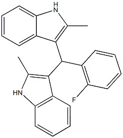 3-[(2-fluorophenyl)(2-methyl-1H-indol-3-yl)methyl]-2-methyl-1H-indole Structure