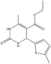 ethyl 6-methyl-4-(5-methylthien-2-yl)-2-thioxo-1,2,3,4-tetrahydropyrimidine-5-carboxylate 구조식 이미지