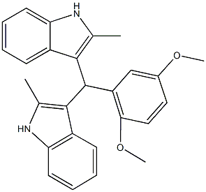 3-[(2,5-dimethoxyphenyl)(2-methyl-1H-indol-3-yl)methyl]-2-methyl-1H-indole Structure