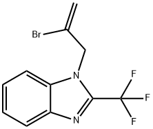 1-(2-bromo-2-propenyl)-2-(trifluoromethyl)-1H-benzimidazole 구조식 이미지