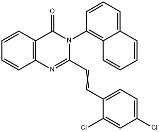 2-[2-(2,4-dichlorophenyl)vinyl]-3-(1-naphthyl)-4(3H)-quinazolinone Structure