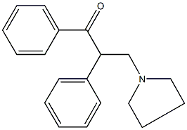 1,2-diphenyl-3-(1-pyrrolidinyl)-1-propanone Structure