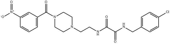 N~1~-(4-chlorobenzyl)-N~2~-[2-(4-{3-nitrobenzoyl}-1-piperazinyl)ethyl]ethanediamide Structure