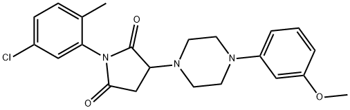 1-(5-chloro-2-methylphenyl)-3-[4-(3-methoxyphenyl)piperazin-1-yl]pyrrolidine-2,5-dione Structure
