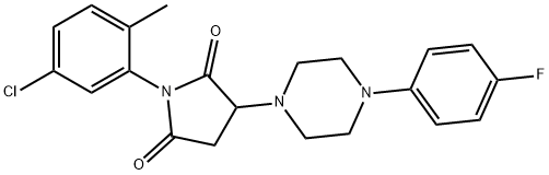1-(5-chloro-2-methylphenyl)-3-[4-(4-fluorophenyl)piperazin-1-yl]pyrrolidine-2,5-dione Structure