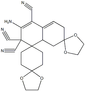 2'-amino-4'a,5',6',7'-tetrahydro-dispiro(1,3-dioxolane-2,6'-naphthalene-4',8''-[1,4]dioxaspiro[4.5]decane)-1',3',3'(4'H)-tricarbonitrile 구조식 이미지