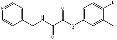 N~1~-(4-bromo-3-methylphenyl)-N~2~-(4-pyridinylmethyl)ethanediamide 구조식 이미지