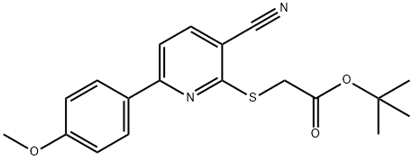 tert-butyl {[3-cyano-6-(4-methoxyphenyl)pyridin-2-yl]sulfanyl}acetate 구조식 이미지