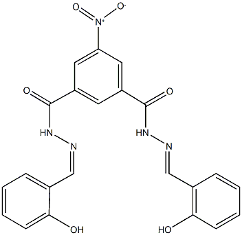 N'~1~,N'~3~-bis(2-hydroxybenzylidene)-5-nitroisophthalohydrazide Structure