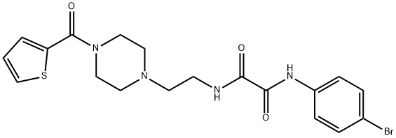 N~1~-(4-bromophenyl)-N~2~-{2-[4-(2-thienylcarbonyl)-1-piperazinyl]ethyl}ethanediamide 구조식 이미지