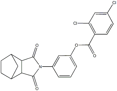 3-(3,5-dioxo-4-azatricyclo[5.2.1.0~2,6~]dec-4-yl)phenyl 2,4-dichlorobenzoate 구조식 이미지